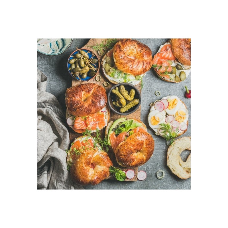 Bagels fraîcheur au cresson et saumon fumé