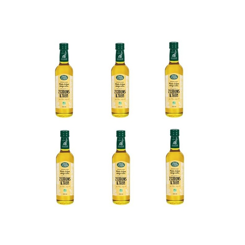 huile d'olive bio 2 citrons et thym