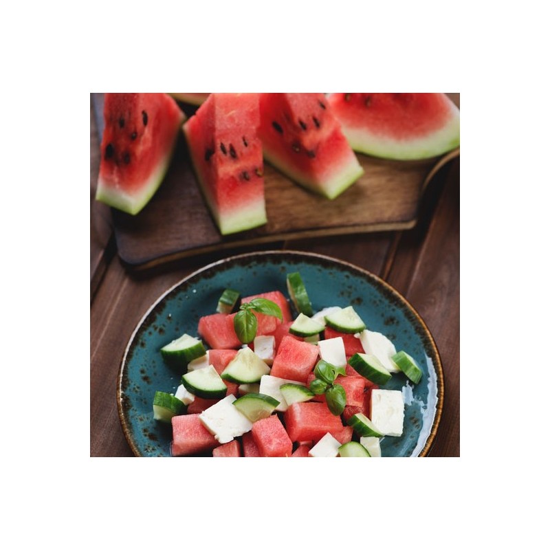 Salade de pastèque, feta et basilic